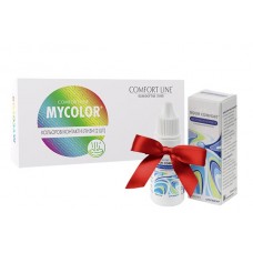 Цветные линзы на 1 месяц MyColor + капли в подарок