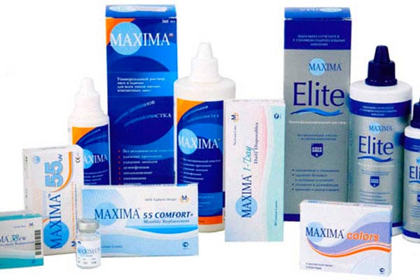 контактные линзы и растворы Maxima